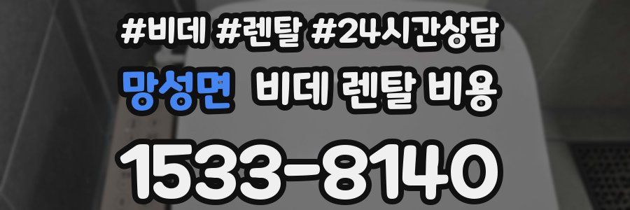 망성면 비데 렌탈 비용