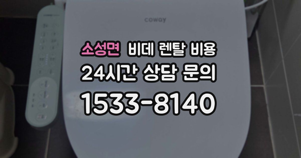 소성면 비데 렌탈 비용