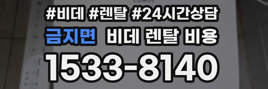 금지면 비데 렌탈 비용