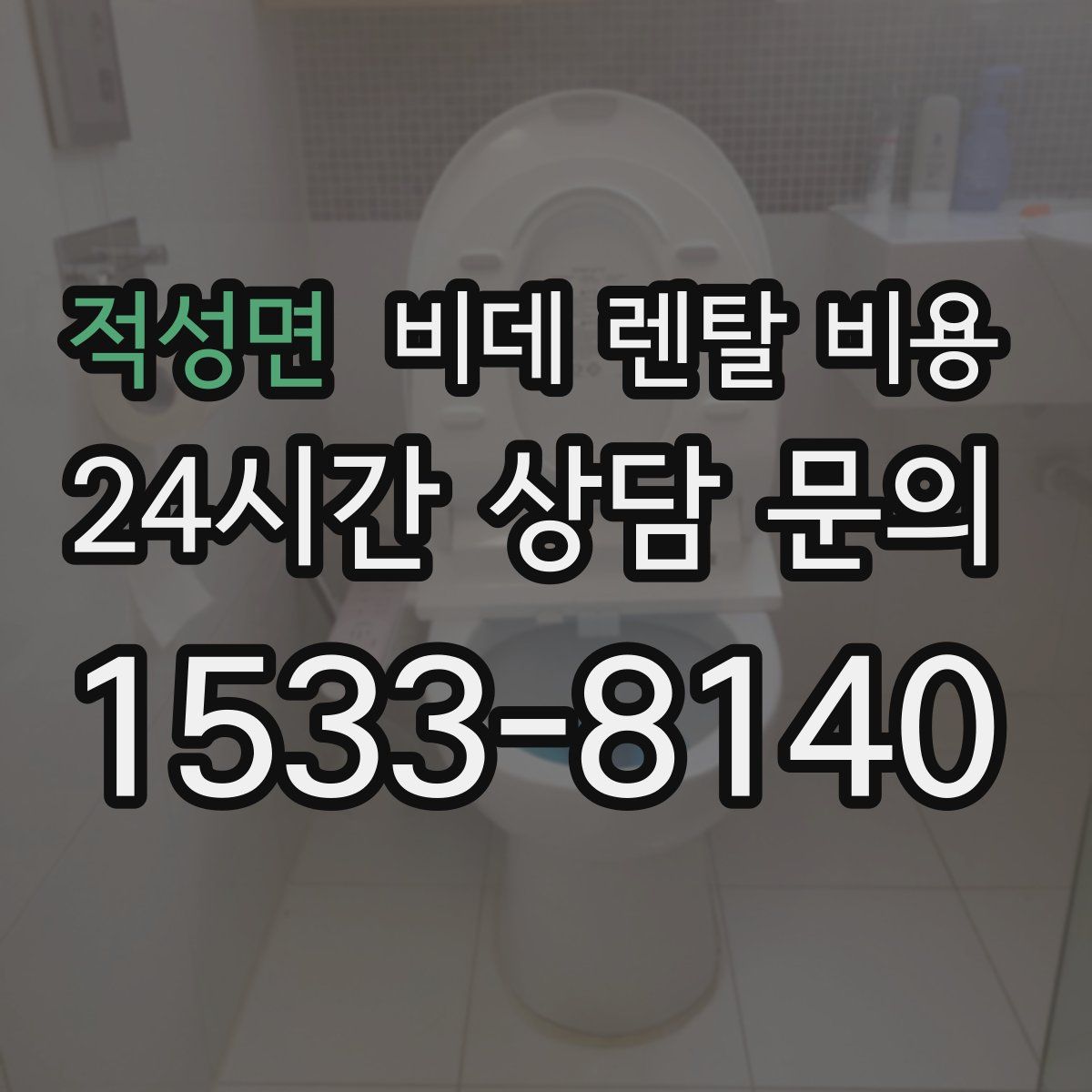 적성면 비데 렌탈 비용