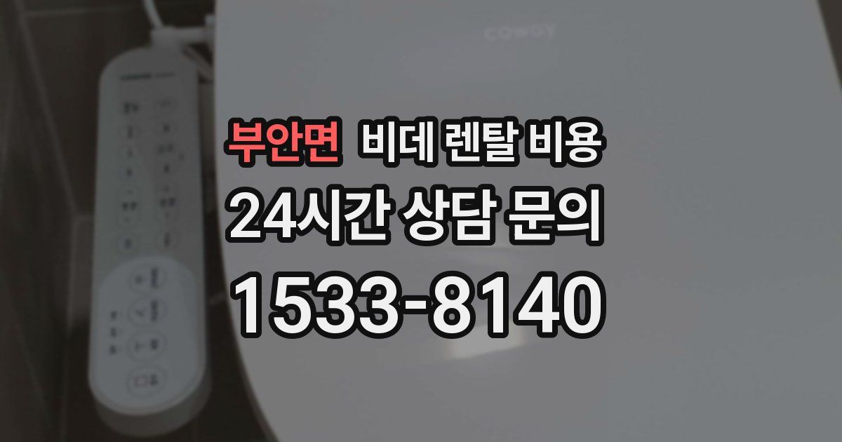 부안면 비데 렌탈 비용