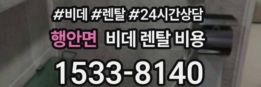 행안면 비데 렌탈 비용