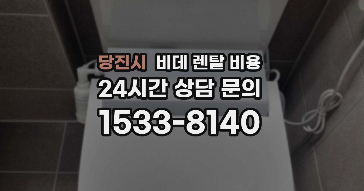 당진시 비데 렌탈 비용
