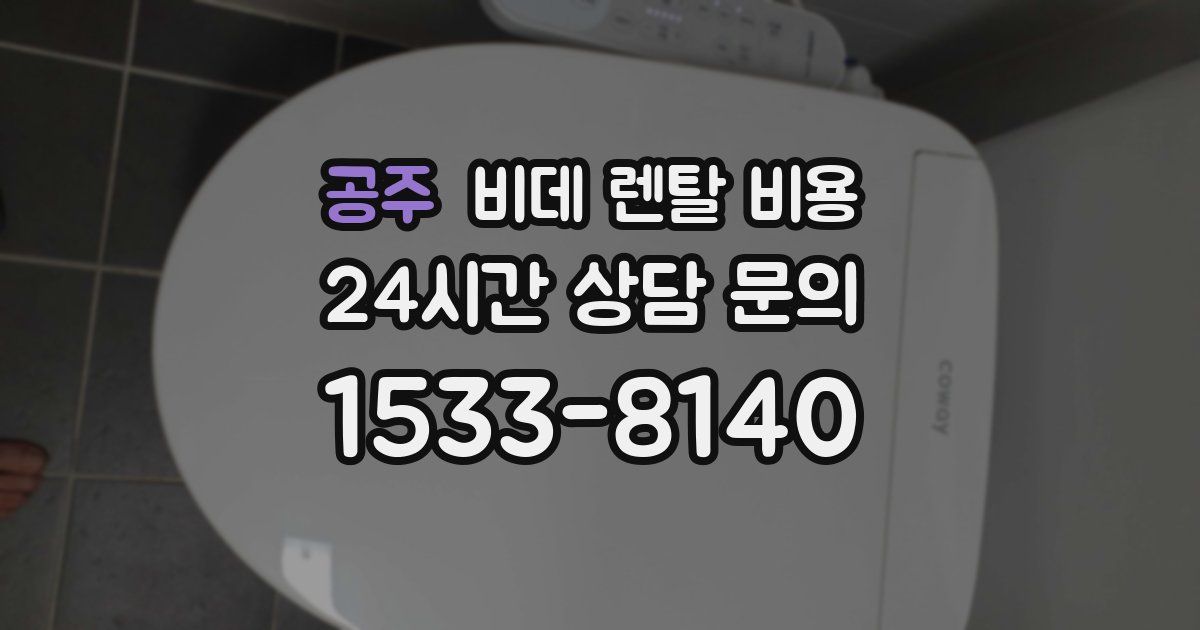 공주 비데 렌탈 비용