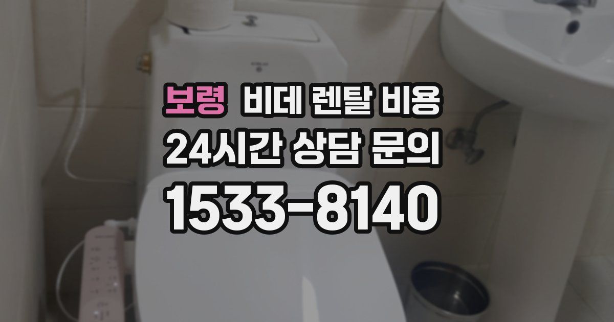 보령 비데 렌탈 비용