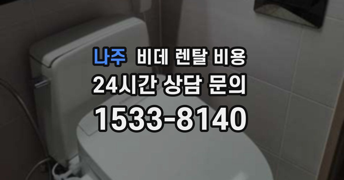나주 비데 렌탈 비용