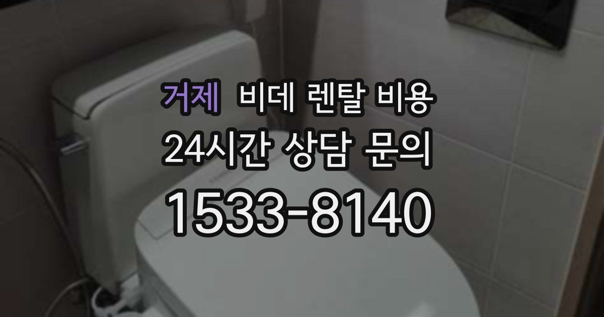 거제 비데 렌탈 비용