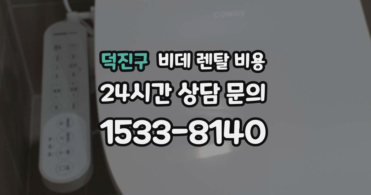 덕진구 비데 렌탈 비용