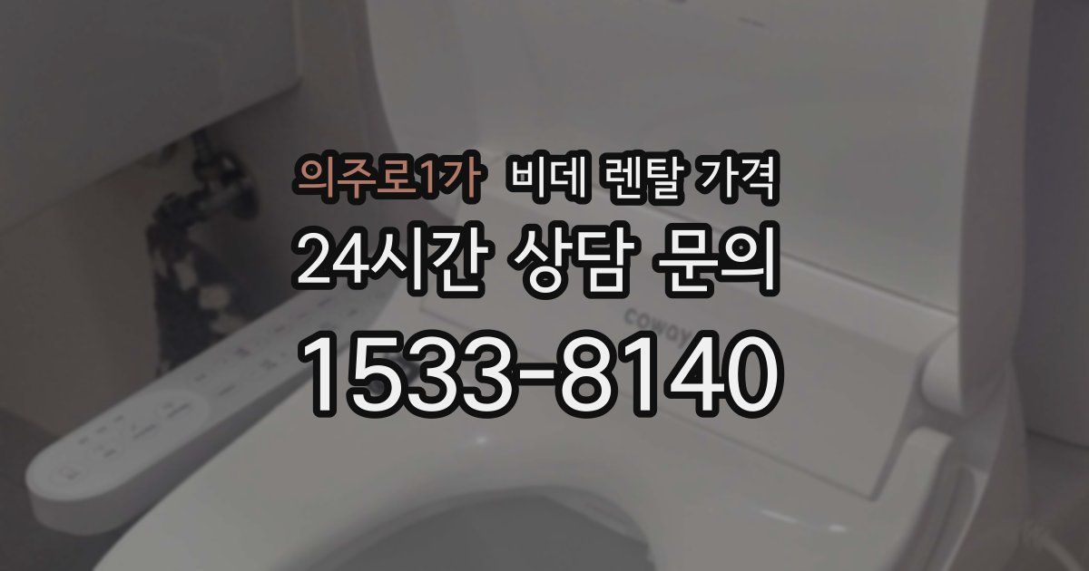 의주로1가 비데 렌탈 가격