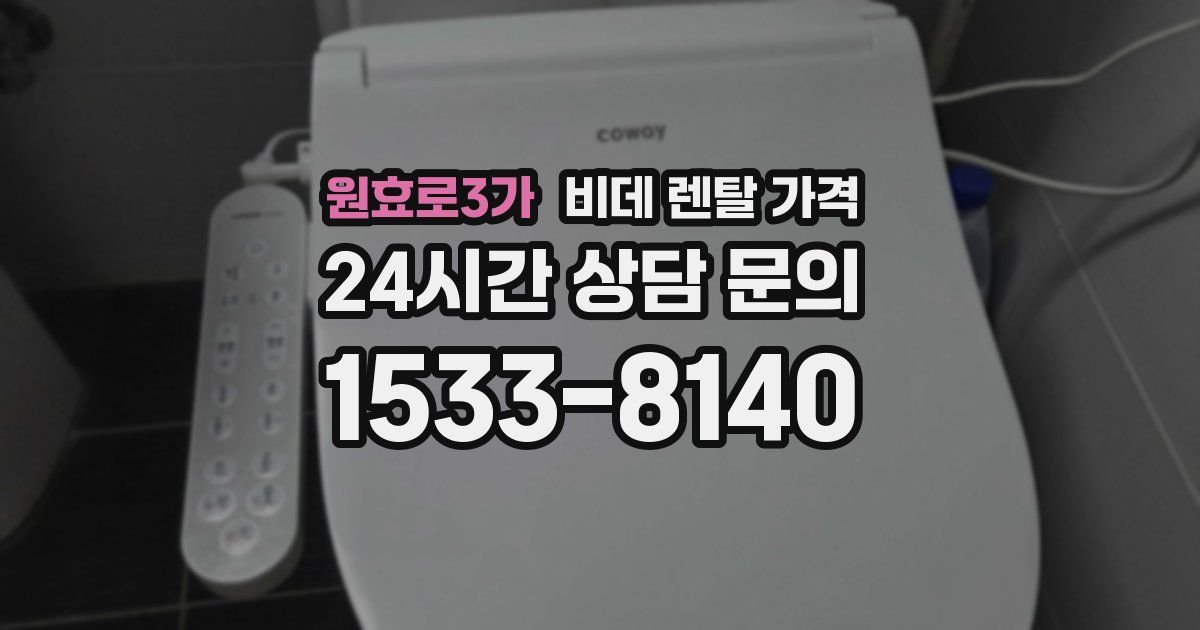 원효로3가 비데 렌탈 가격