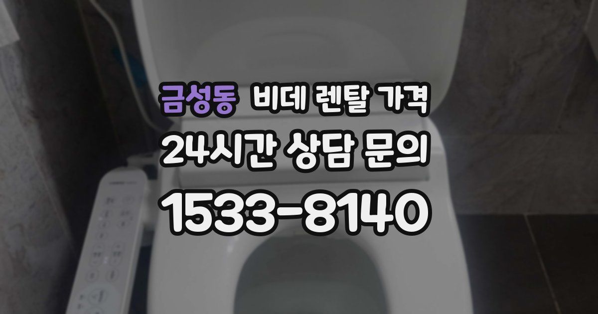 금성동 비데 렌탈 가격