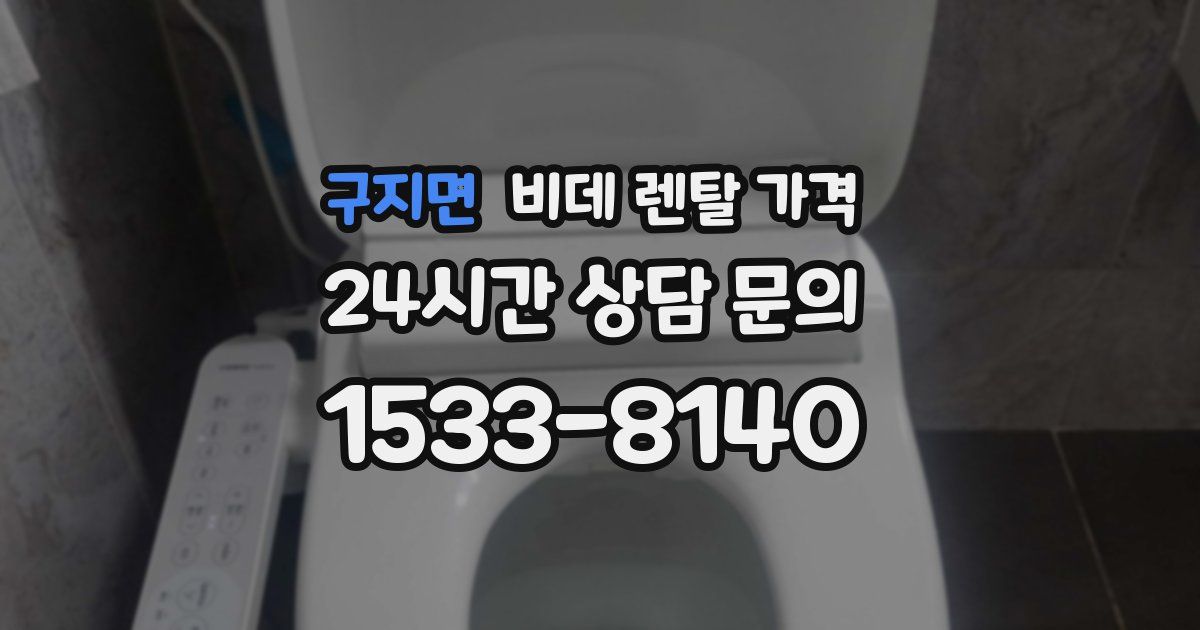 구지면 비데 렌탈 가격