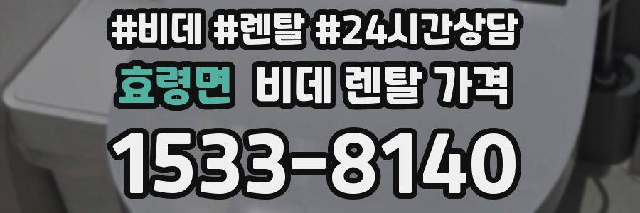 효령면 비데 렌탈 가격