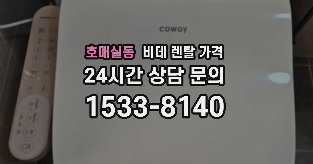 호매실동 비데 렌탈 가격