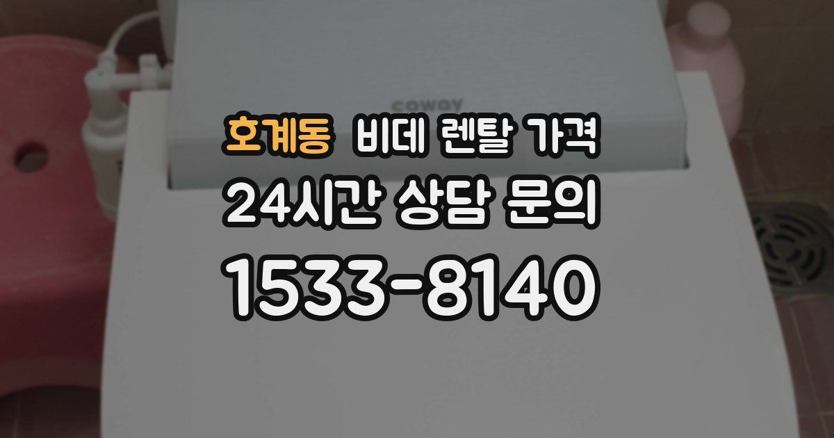 호계동 비데 렌탈 가격