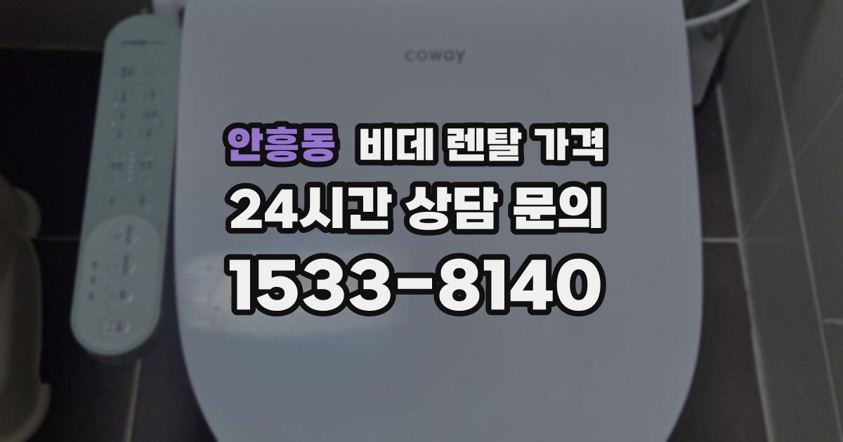 안흥동 비데 렌탈 가격