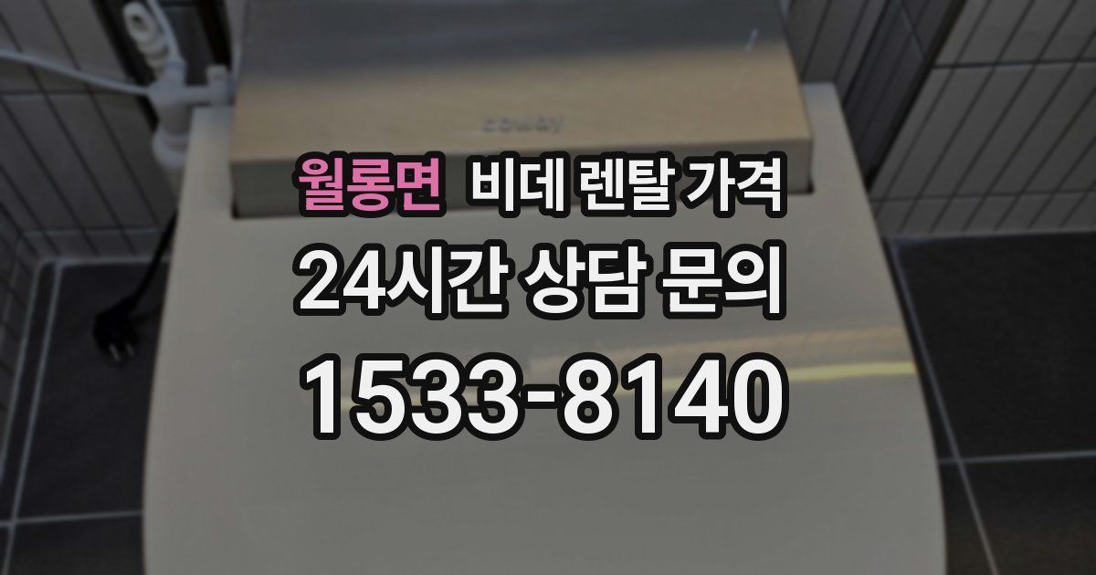 월롱면 비데 렌탈 가격
