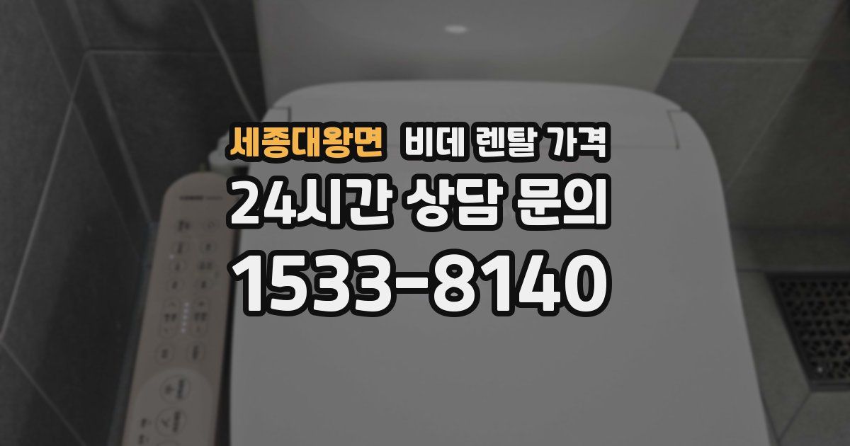 세종대왕면 비데 렌탈 가격