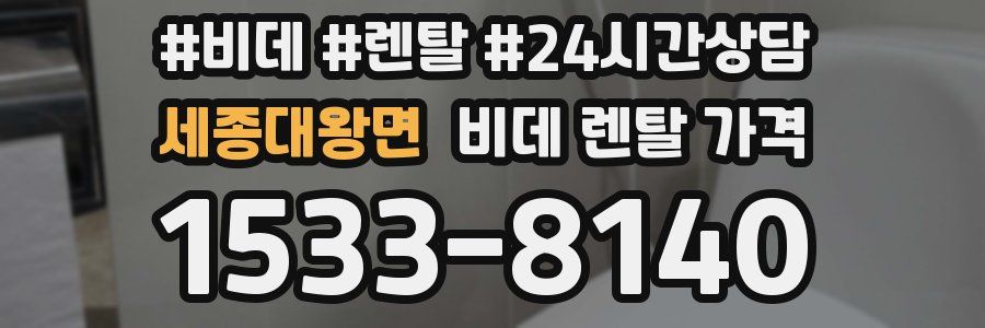 세종대왕면 비데 렌탈 가격