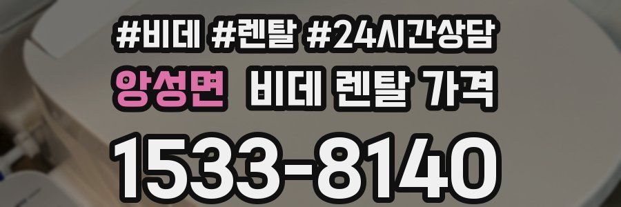 앙성면 비데 렌탈 가격