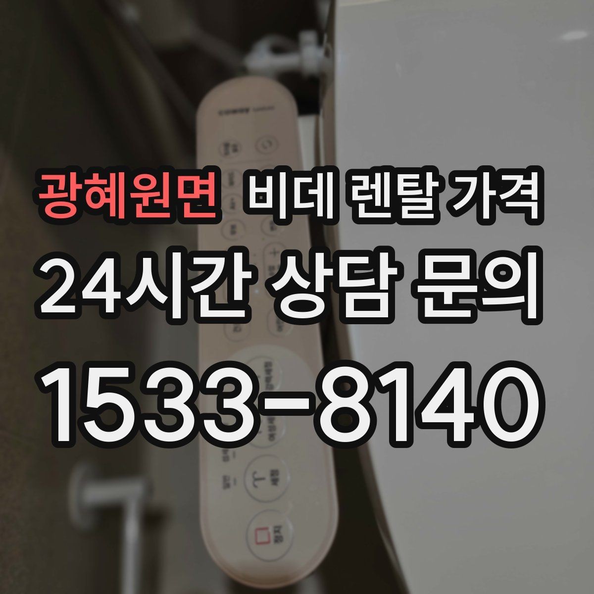 광혜원면 비데 렌탈 가격 사용 환경에 따라 달라지는 옵션 선택