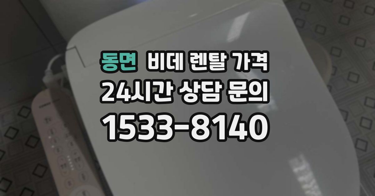 동면 비데 렌탈 가격