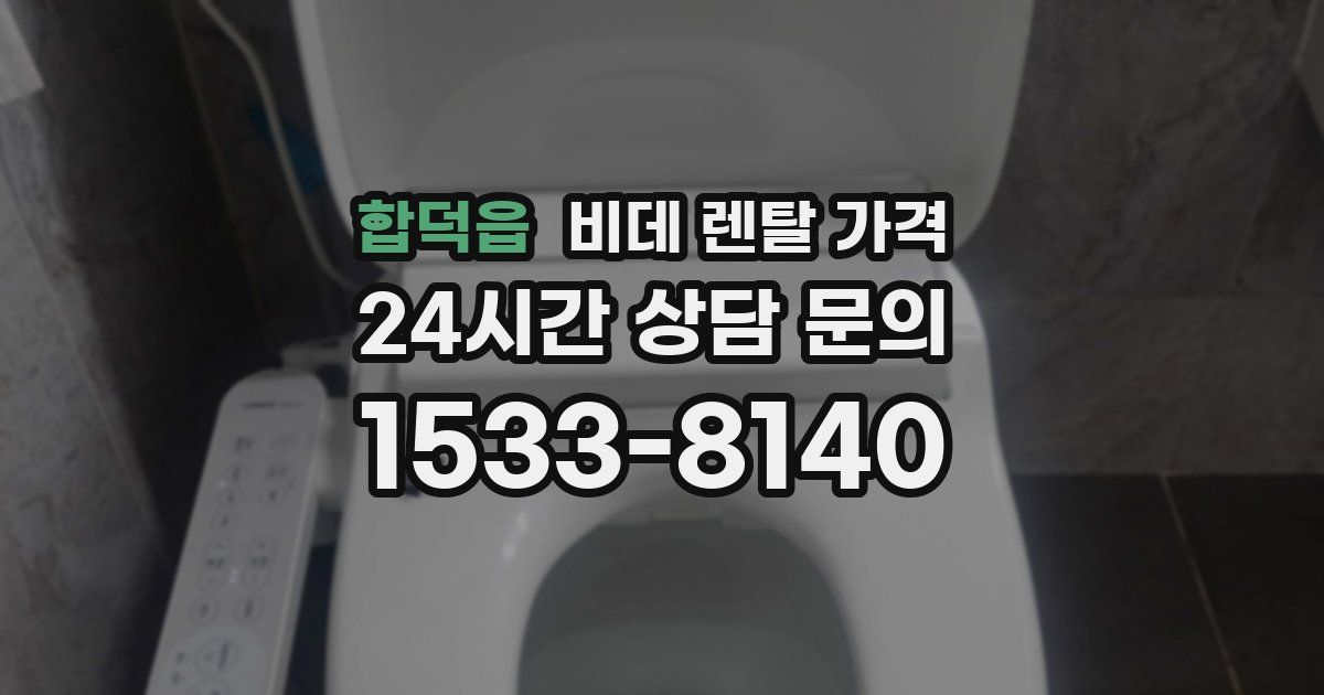합덕읍 비데 렌탈 가격