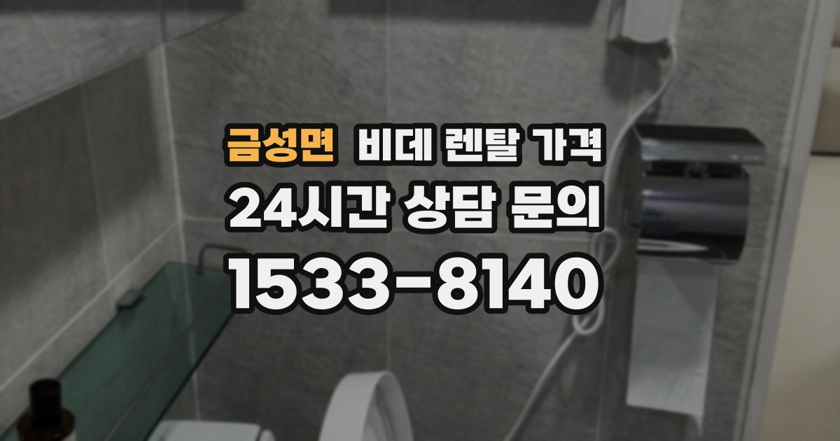 금성면 비데 렌탈 가격