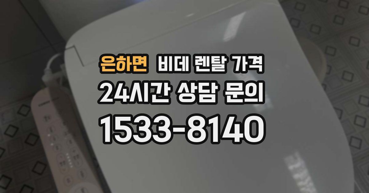 은하면 비데 렌탈 가격