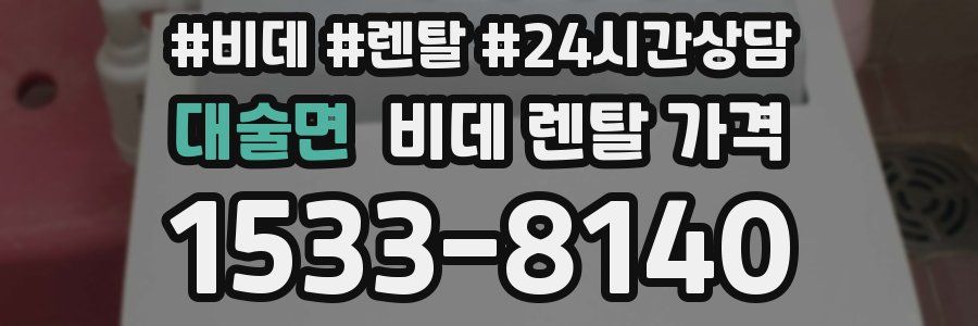 대술면 비데 렌탈 가격