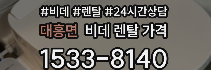 대흥면 비데 렌탈 가격