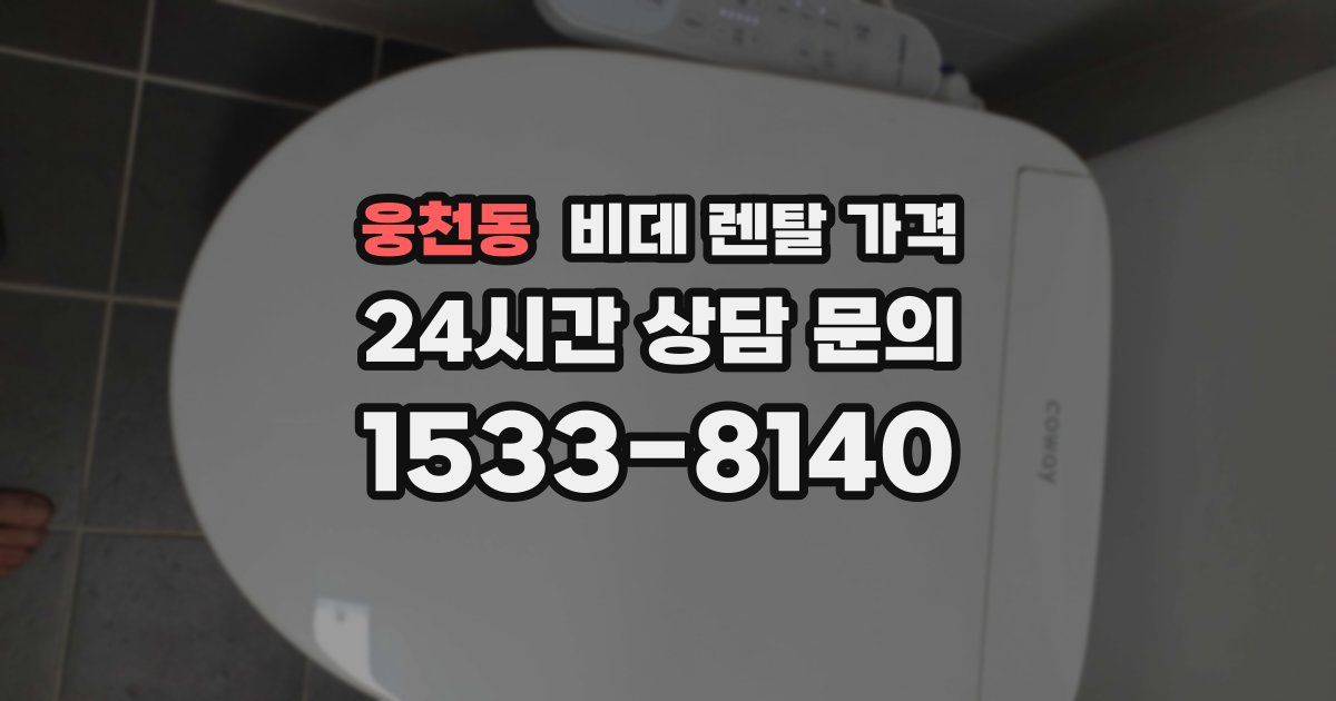 웅천동 비데 렌탈 가격