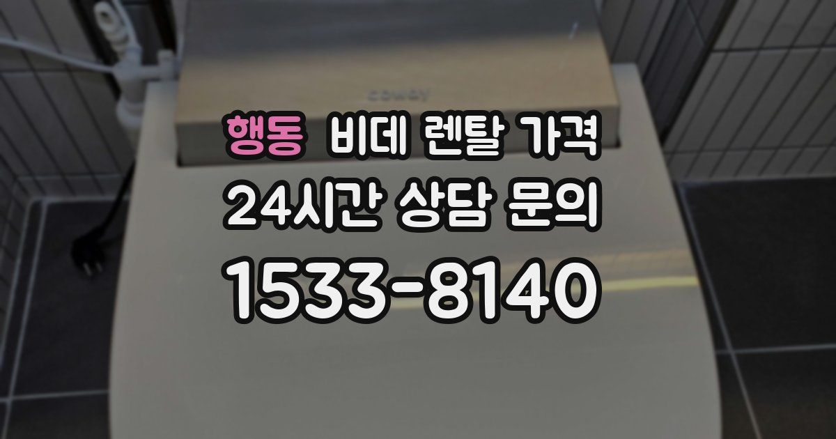행동 비데 렌탈 가격