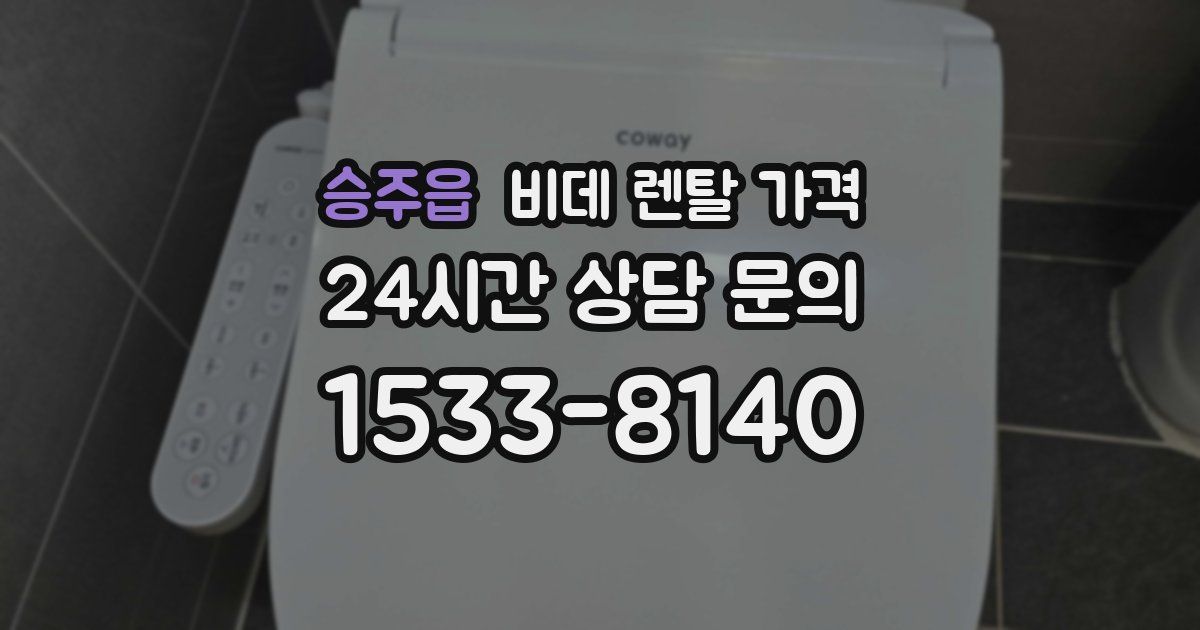 승주읍 비데 렌탈 가격