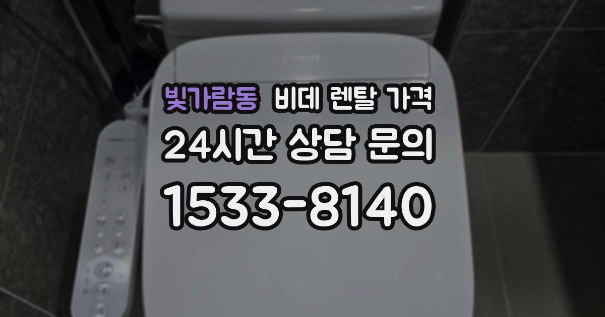 빛가람동 비데 렌탈 가격