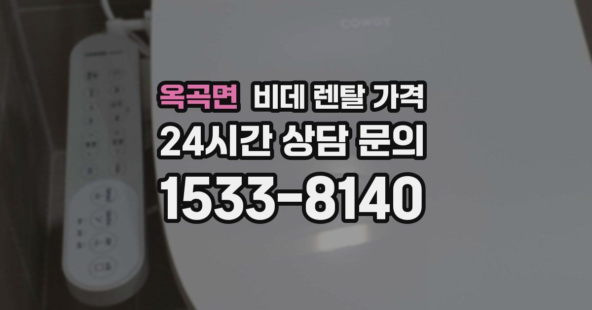 옥곡면 비데 렌탈 가격