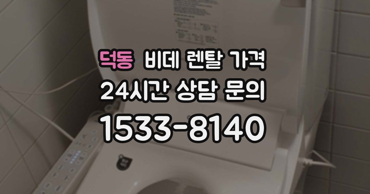 덕동 비데 렌탈 가격