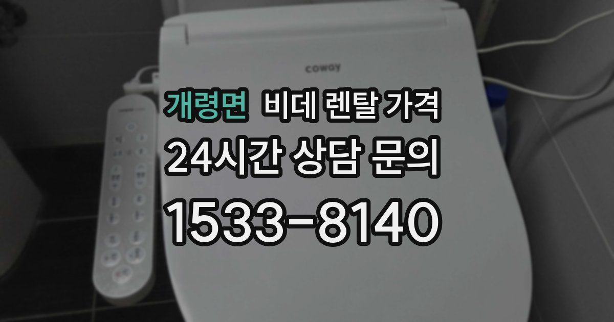 개령면 비데 렌탈 가격