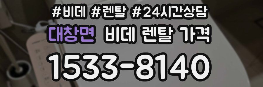 대창면 비데 렌탈 가격