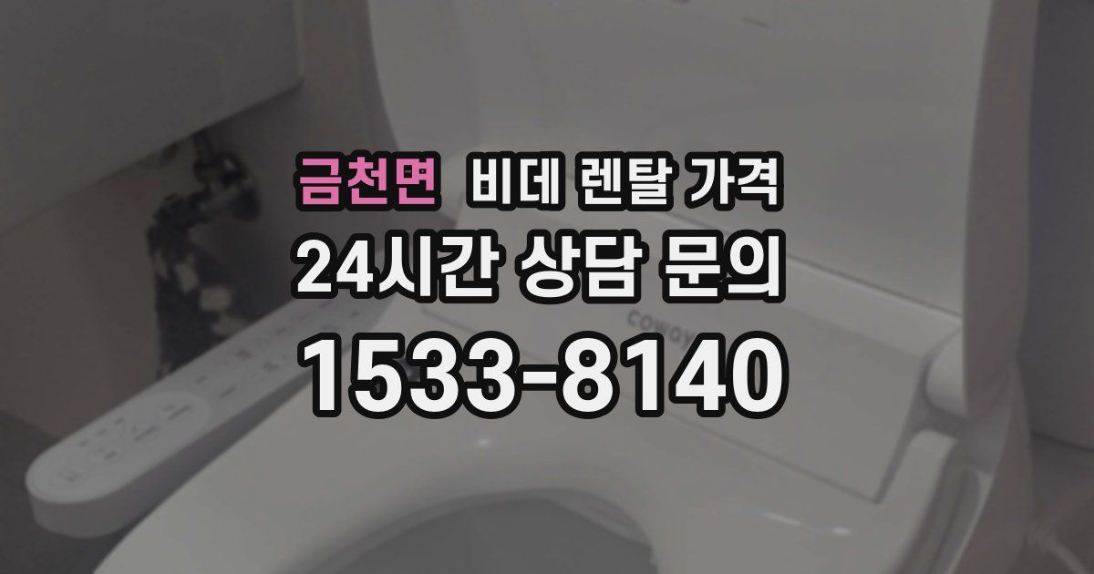 금천면 비데 렌탈 가격