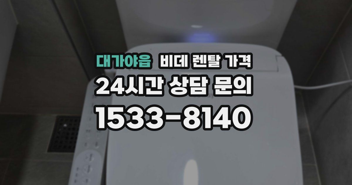 대가야읍 비데 렌탈 가격