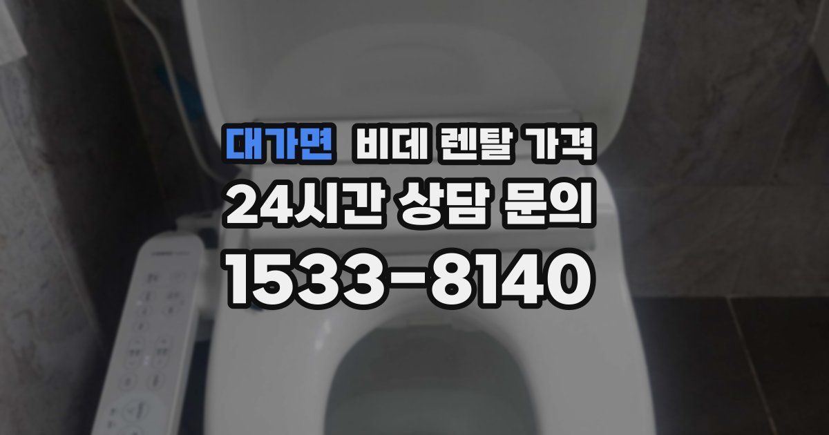 대가면 비데 렌탈 가격