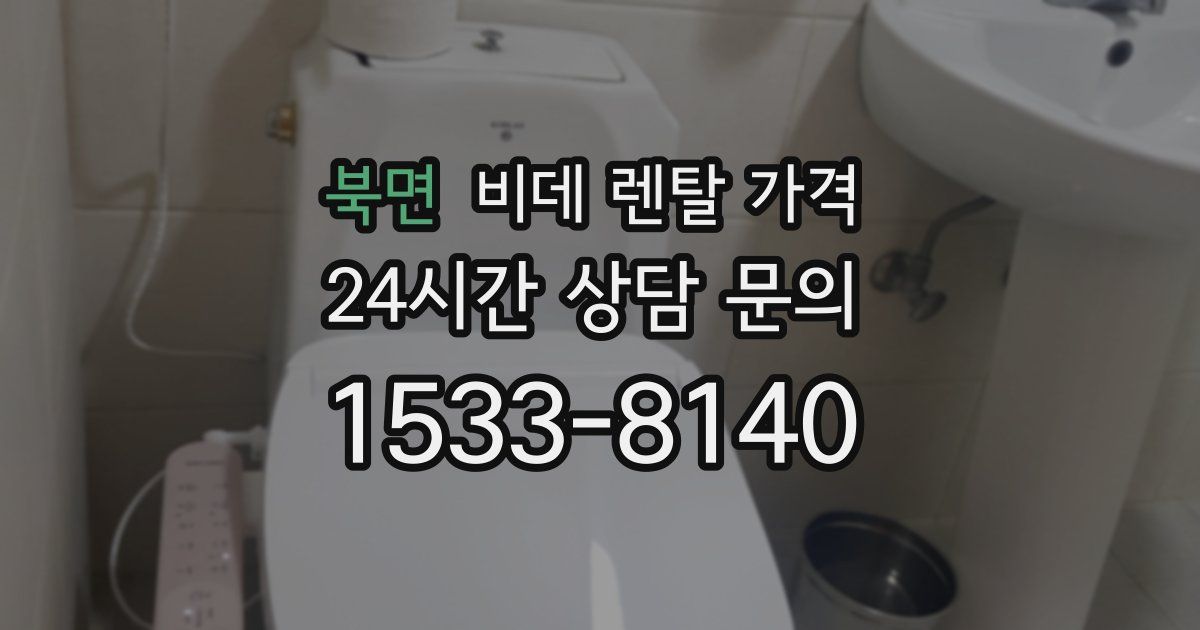 북면 비데 렌탈 가격