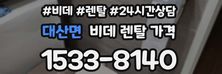 대산면 비데 렌탈 가격
