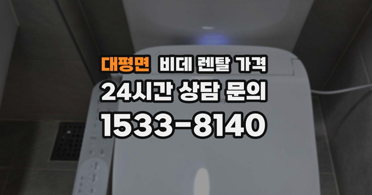 대평면 비데 렌탈 가격