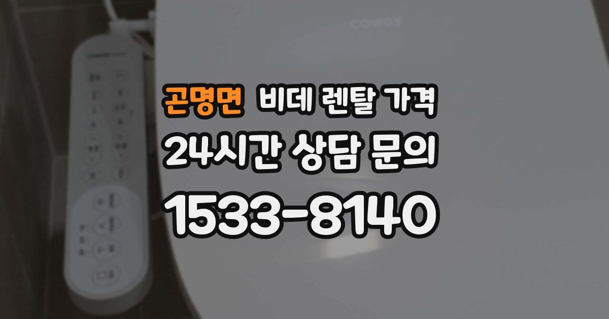 곤명면 비데 렌탈 가격