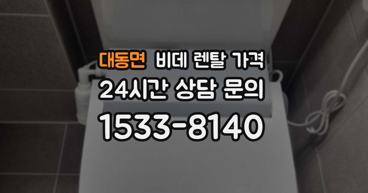 대동면 비데 렌탈 가격