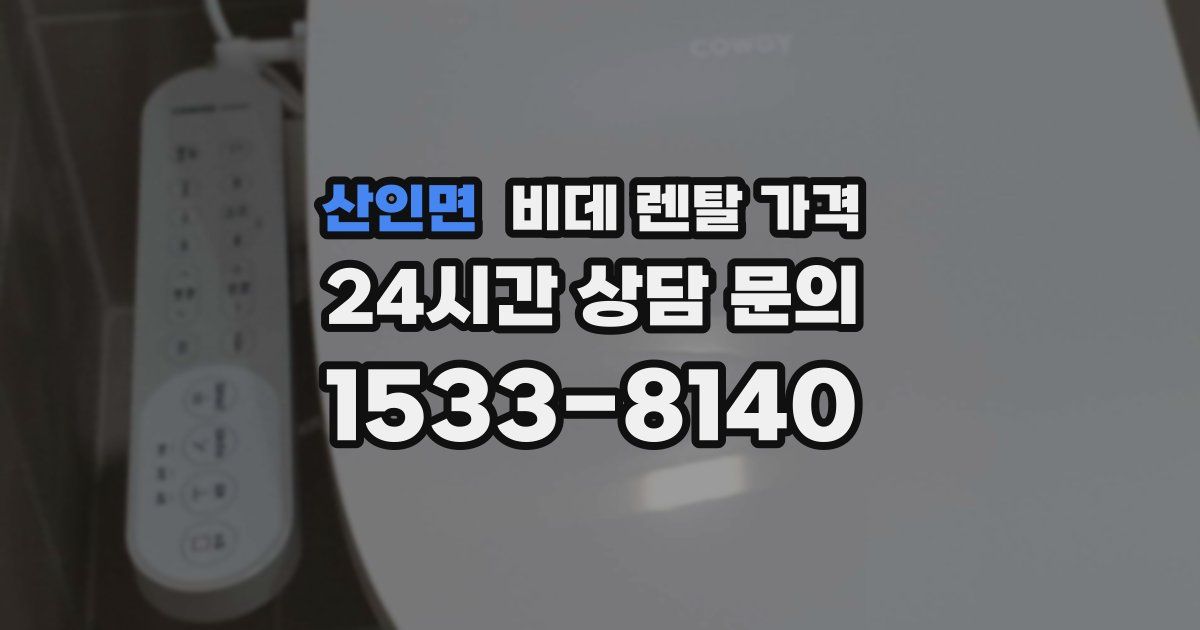 산인면 비데 렌탈 가격