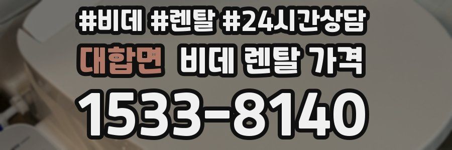 대합면 비데 렌탈 가격