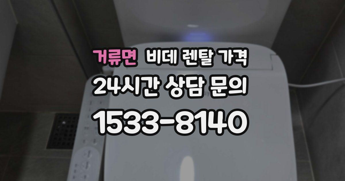 거류면 비데 렌탈 가격